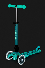 Самокат Mini Micro Deluxe Orion LED складной, голубой