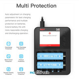 Зарядное устройство ISDT C4 EVO для цилиндрических батарей AA /AAA / 18650 / до 26700, 25W (DC - QC2.0/3.0/PD), 3A, x4