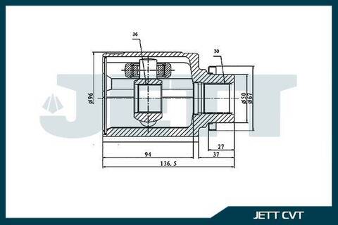 ШРУС внутренний JETT V40-1299