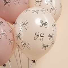 К512 12''/30 см, Бантики, Ассорти, пастель ретро, 5 ст, 25 шт.