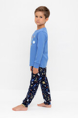 пижама  для мальчика  К 1541/голубой сапфир,ракеты
