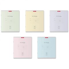 
          Тетрадь 12л., узкая линия, Erich Krause, скрепка, блок офсет, мелован. картон "Классика Light", 5 дизайнов