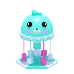 Детский аттракцион 4kids Карусель «Моржонок» c электроприводом