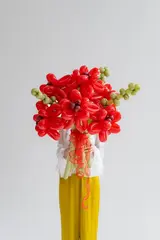 Букет из шаров Красные хризантемы