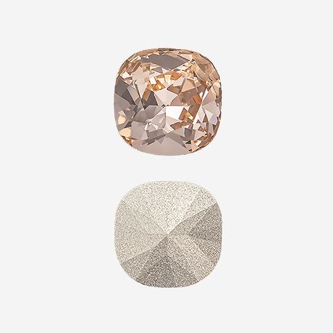 Кристалл Кушон (Сushion), оттенок "Светло-персиковый"/"Light Peach", 10мм