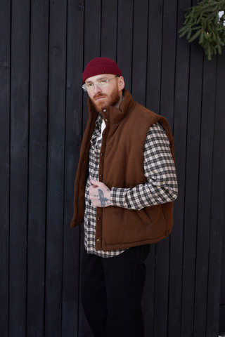 Жилетка утепленная рыжая "Velvet"