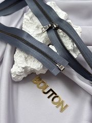 Молния металл, riri , разъёмная 1 замок, на атласной тесьме, 4 мм, 70 см, цвет  2121