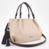 Сумка Саломея 607 леар бежевый + шоколад