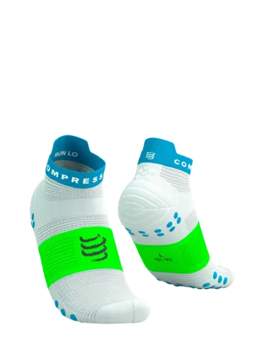 Носки Pro Racing Socks v4.0 Run Low White norse blue neon green
