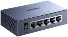 Коммутатор UGREEN CM933 (65956EU) 5-Port Gigabit Ethernet Easy Smart Managed Switch,  серый космос