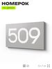 Номер на дверь 509, табличка на дверь для офиса, квартиры, кабинета, аудитории, склада, серая 120х70 мм, Айдентика Технолоджи