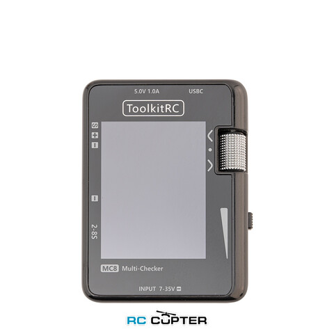 Тестер батарей и серво ToolkitRC MC8 (2-8S, USB-C, XT60, PWM, PPM, SBUS)