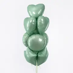 Шар F 18''/46 см, Сердце, Макарунс, Мятный.