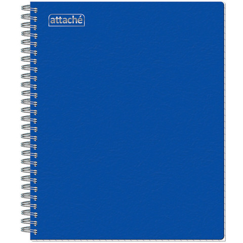Тетрадь общая Attache А5 48 листов в клетку на спирали (обложка синяя)