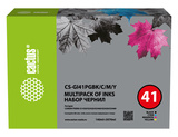 Чернила Cactus CS-GI41PGBK, C, M, Y Голубой / Cyan/Пурпурный / Magenta, желтый, черный350мл для Canon PIXMA G1420, G2420, G2460, G3420, G3460