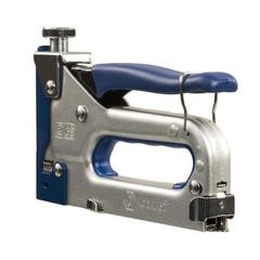 Степлер механический КОБАЛЬТ скобы 4-14мм (тип 53), верхний рег.удара, стальной корп., прорезиненная рук-ка (918-351)