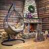 Подвесное кресло-кокон SEVILLA RELAX черное, бежевая подушка (Laura Outdoor)
