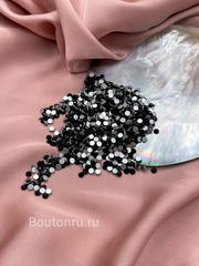Стразы черные клеевые холодная фиксация