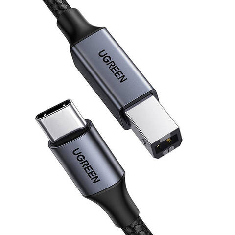 Кабель UGREEN US370 (45106) USB-C 2.0 To USB-B 2.0 Print Cable 2м, черный