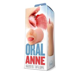Телесный мастурбатор-ротик с язычком Oral Anne - 