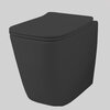 ArtCeram ASV007 17 00 ArtCeram A16 Унитаз напольный ТУРБО СМЫВ THE REEL 36х52 см, цвет черный матовый/покрытие Saniglaze