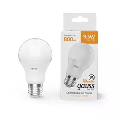 Лампа Gauss LED Basic A60 9.5W E27 3000K 800lm 1023210