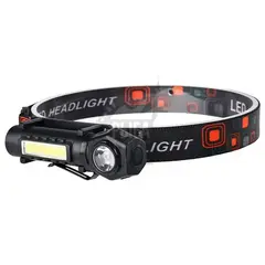 Аккумуляторный фонарик налобный + ручной 2в1 XPE+COB KX Универсальный USB