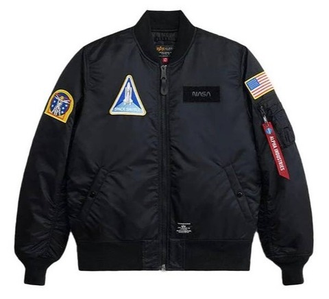 Бомбер Alpha Industries NASA MA-1 Bomber Jacket Gen II Black (Черный)