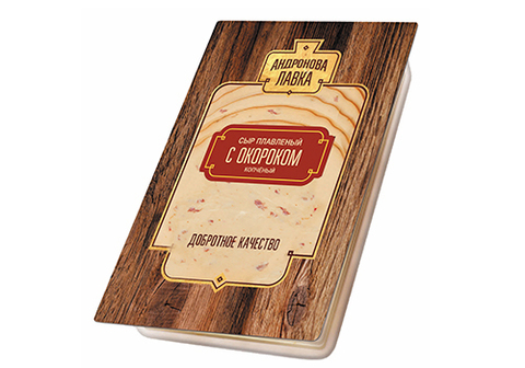 Сыр "Копченый" плавленый с окороком, 150г