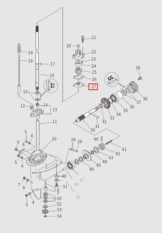 Пластина помпы для лодочного мотора T9.8 Sea-PRO