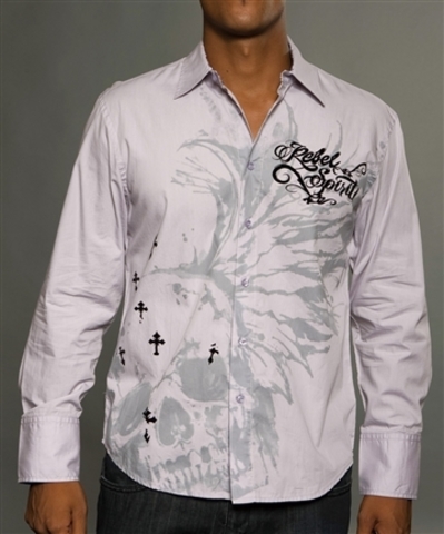 Rebel Spirit | Рубашка мужская LSW121286 перед на модели