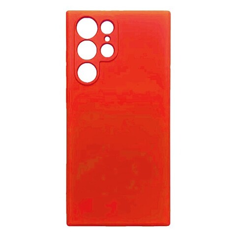Силиконовый чехол Silicone Cover с защитой камеры для Samsung Galaxy S23 Ultra (Красный)