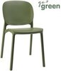 Стул пластиковый Scab Design Hug Go Green, оливковый
