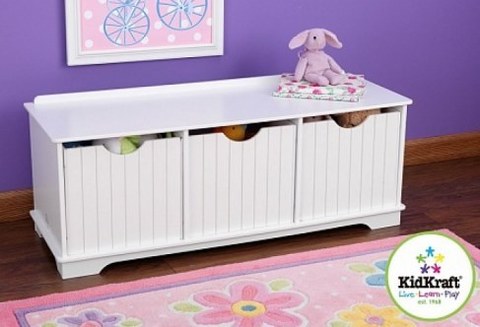 Скамья с ящичками для хранения KidKraft 14564_KE белая