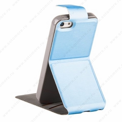 Чехол-флип Kooso Melkco для iPhone SE/ 5s/ 5C/ 5 - Kooso Koka Flip case Blue