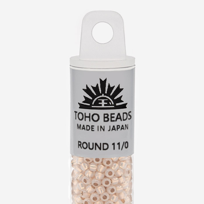 Японский бисер TOHO Round 11/0 (№751), с внутренним покрытием золотом 24K, прозрачный