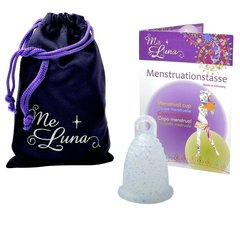 Me Luna, Classic, прозрачный - голубые блёстки, кольцо, Размер L