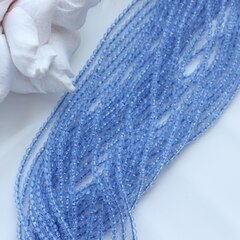 Бусины стеклянные голубые круглые 2 мм, К190