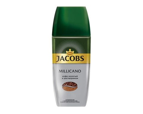 Кофе растворимый Jacobs Monarch Millicano с молотым кофе, 95 г