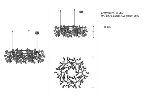 Люстра Heracleum the Big O Gold