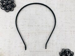 Заготовка для ободка, металл в текстильной оплетке, ш. 7 мм, чёрный