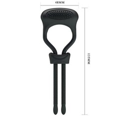 Эрекционное кольцо с фиксацией и вибрацией Curitis