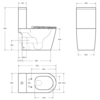 BelBagno BB673CP-MN-TOR/SC TRE-TOR Унитаз-моноблок со смывом "Торнадо", с сиденьем дюропласт soft close, P-trap, BB673CP-MN-TOR/SC