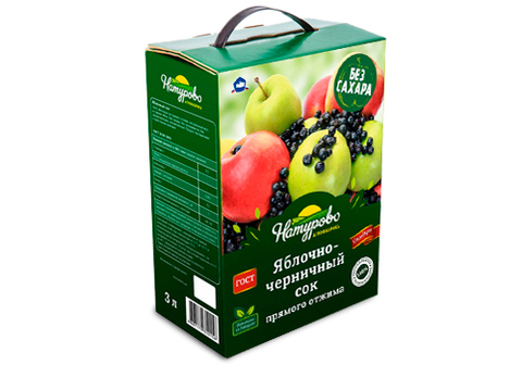 Сок яблочно-черничный прямого отжима, 3л