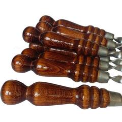 Набор шампуров 6шт с деревянной ручкой, 40см