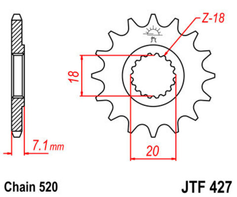 Звезда ведущая JTF427 13SC