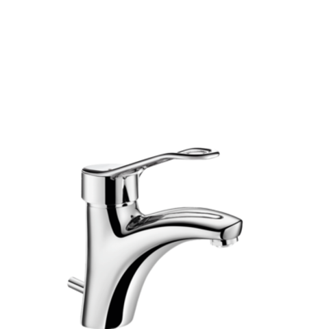 Delabie 2520EP Механический смеситель EP  для раковины,В.85, Д.135тяга+слив, сквозная рукоятка