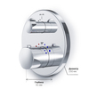 Am.Pm F9085500 Gem смеситель д/ванны/душа с термостатом. монтируемый в стену. хром. шт