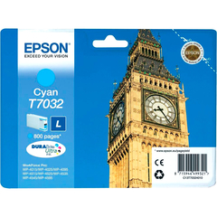Картридж Epson T7032 голубой для принтеров WorkForce Pro WP-4015DN/4025DW/4095DN/4515DN/4525DNF/4535DWF/4595DNF (0,8K) C13T70324010