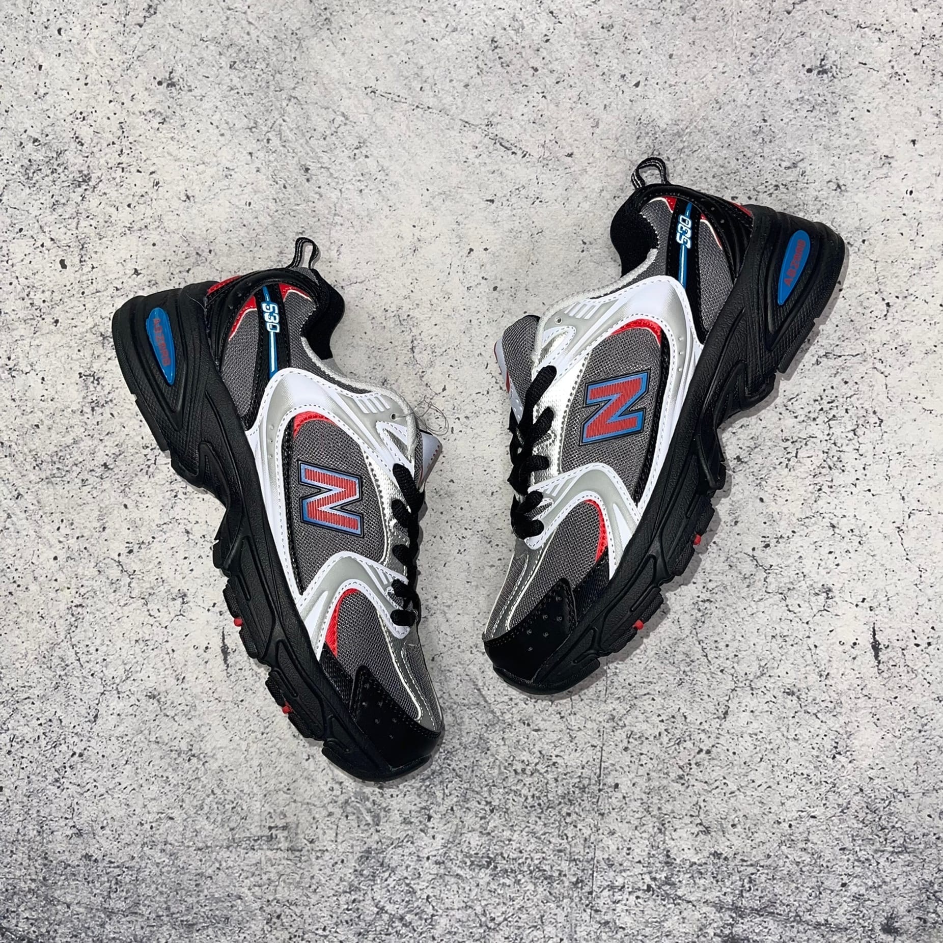 New balance black silver on sale